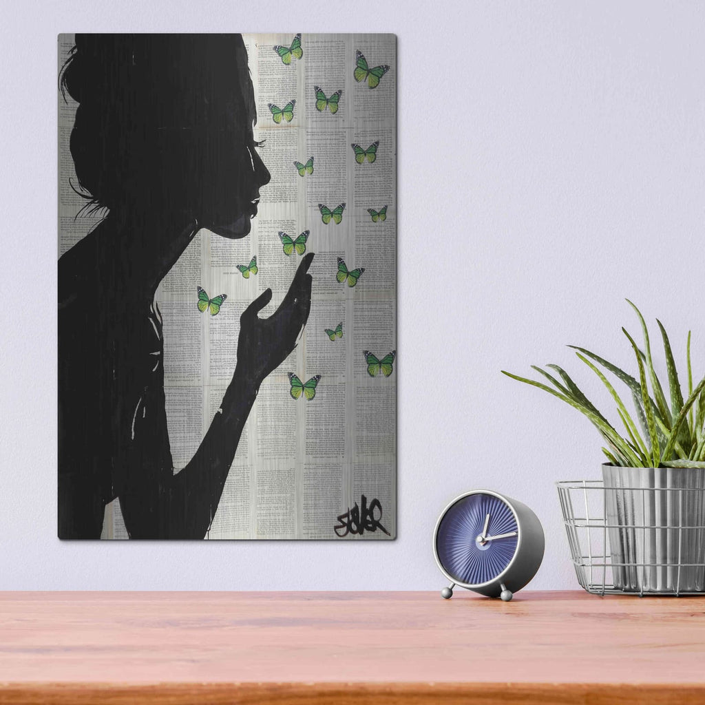 'Simplicity Green' by Loui Jover – Metal Wall Art, 12x16 room view