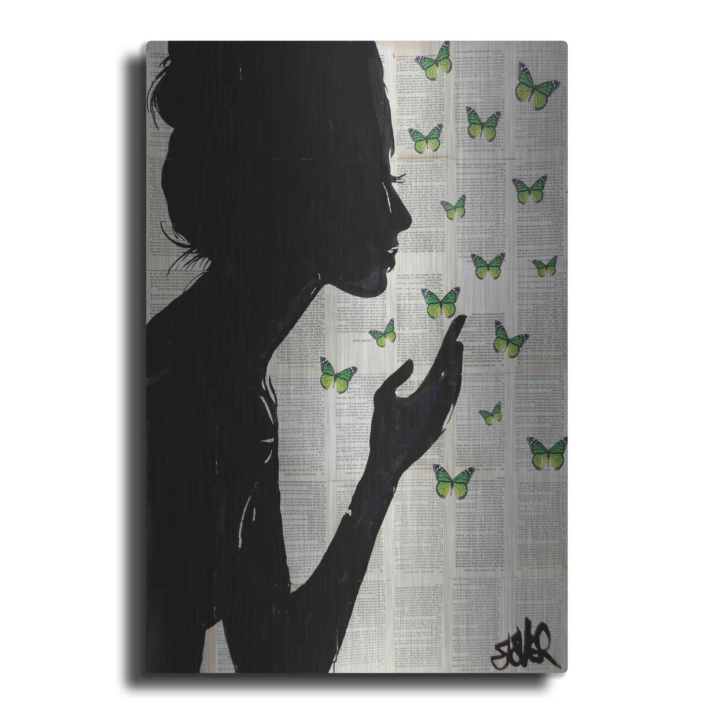 Luxe Metal Art 'Simplicity Green' by Loui Jover, Metal Wall Art