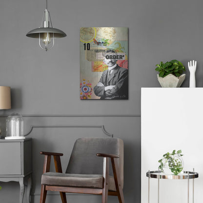 Luxe Metal Art 'Gandhi' by Elo Marc, Metal Wall Art,16x24