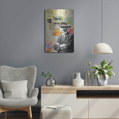 Luxe Metal Art 'Gandhi' by Elo Marc, Metal Wall Art,16x24