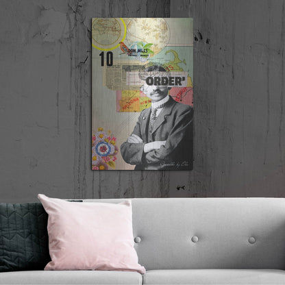 Luxe Metal Art 'Gandhi' by Elo Marc, Metal Wall Art,24x36
