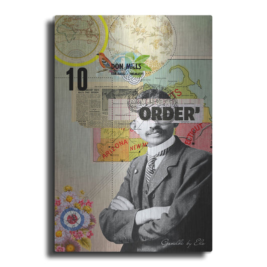 Luxe Metal Art 'Gandhi' by Elo Marc, Metal Wall Art