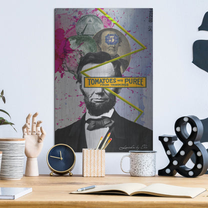 Luxe Metal Art 'Lincoln' by Elo Marc, Metal Wall Art,12x16