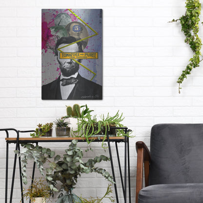Luxe Metal Art 'Lincoln' by Elo Marc, Metal Wall Art,12x16