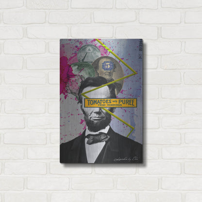 Luxe Metal Art 'Lincoln' by Elo Marc, Metal Wall Art,16x24