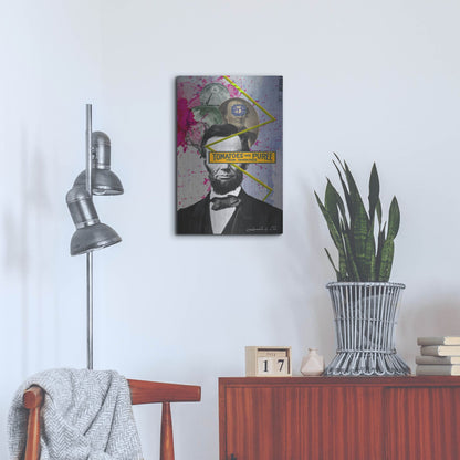 Luxe Metal Art 'Lincoln' by Elo Marc, Metal Wall Art,16x24