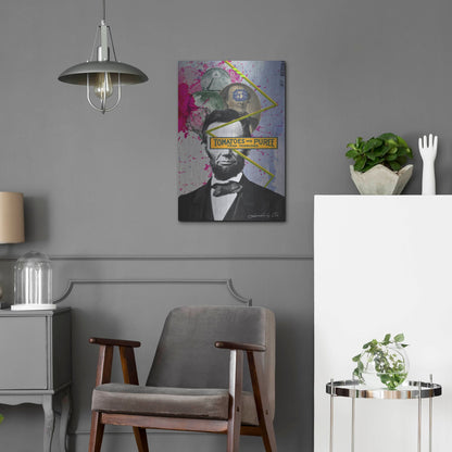 Luxe Metal Art 'Lincoln' by Elo Marc, Metal Wall Art,16x24