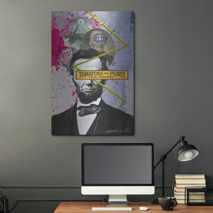 Luxe Metal Art 'Lincoln' by Elo Marc, Metal Wall Art,24x36