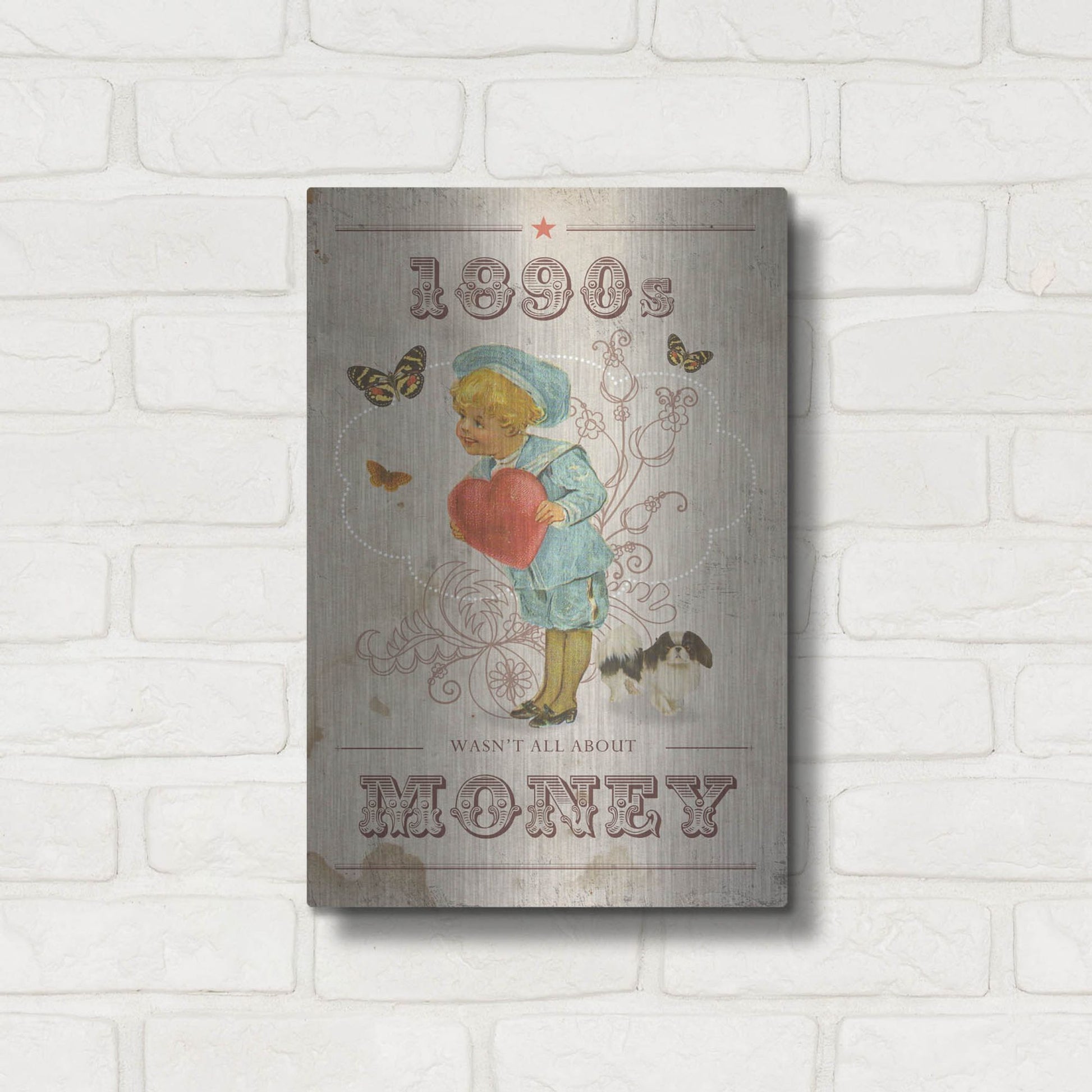 Luxe Metal Art '1890' by Elo Marc, Metal Wall Art,12x16