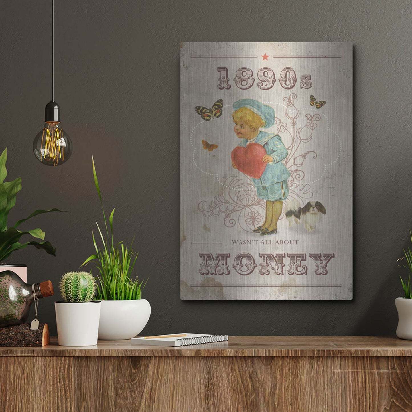 Luxe Metal Art '1890' by Elo Marc, Metal Wall Art,12x16