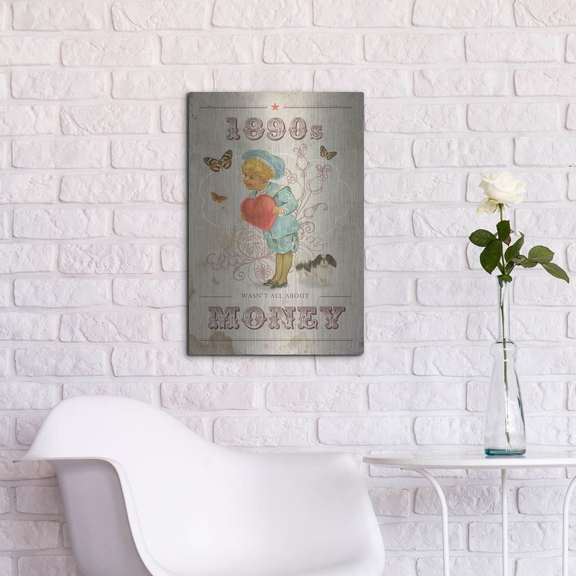 Luxe Metal Art '1890' by Elo Marc, Metal Wall Art,16x24