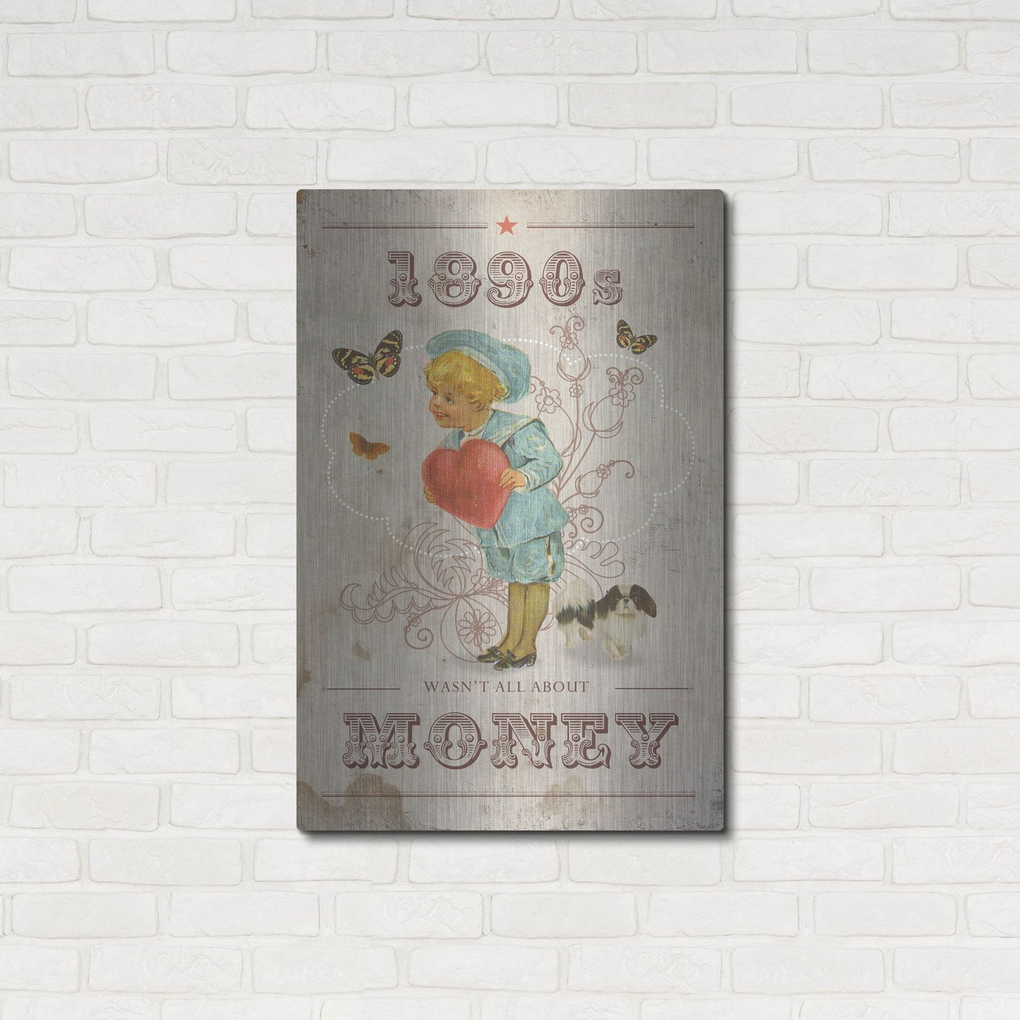 Luxe Metal Art '1890' by Elo Marc, Metal Wall Art,24x36