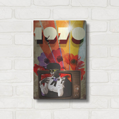 Luxe Metal Art '1970' by Elo Marc, Metal Wall Art,12x16