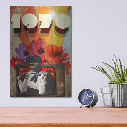 Luxe Metal Art '1970' by Elo Marc, Metal Wall Art,12x16