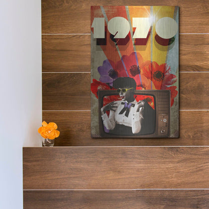 Luxe Metal Art '1970' by Elo Marc, Metal Wall Art,12x16