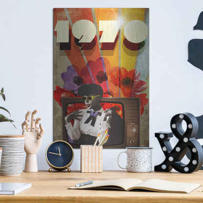 Luxe Metal Art '1970' by Elo Marc, Metal Wall Art,12x16