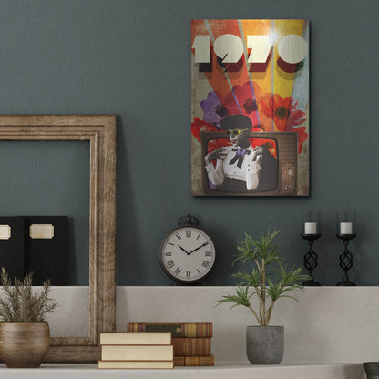 Luxe Metal Art '1970' by Elo Marc, Metal Wall Art,12x16