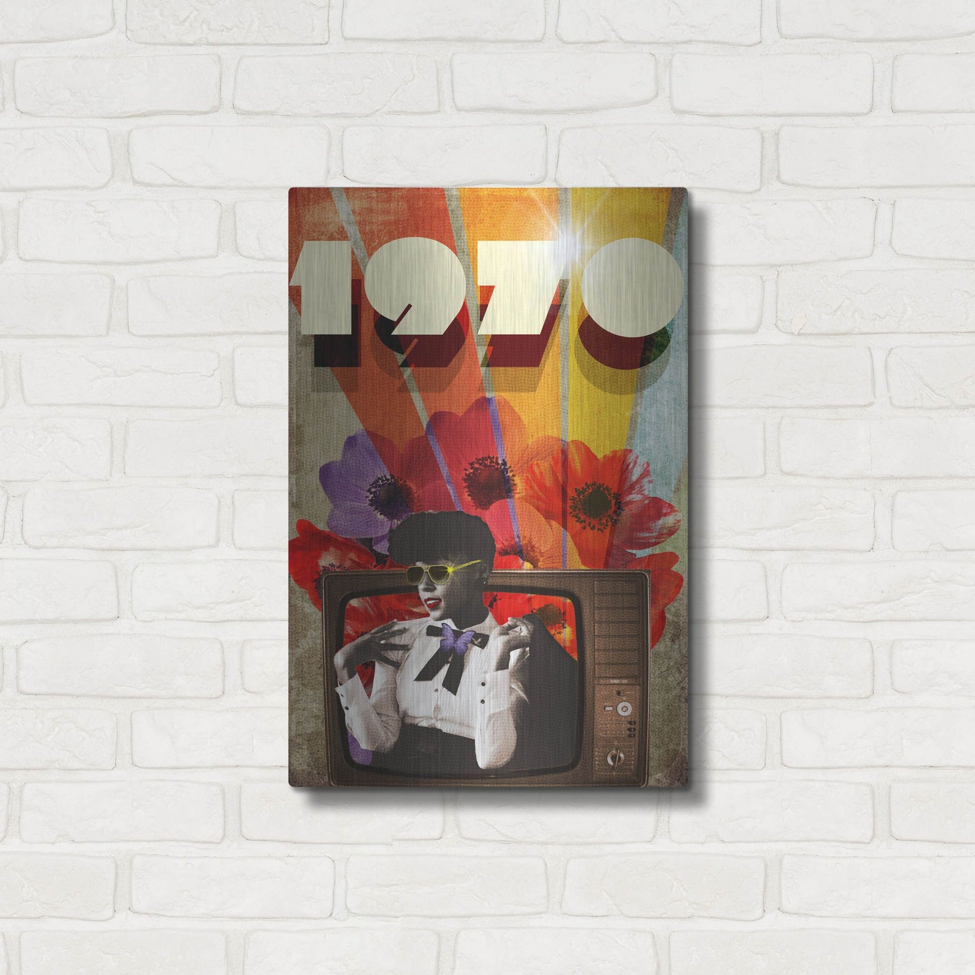 Luxe Metal Art '1970' by Elo Marc, Metal Wall Art,16x24