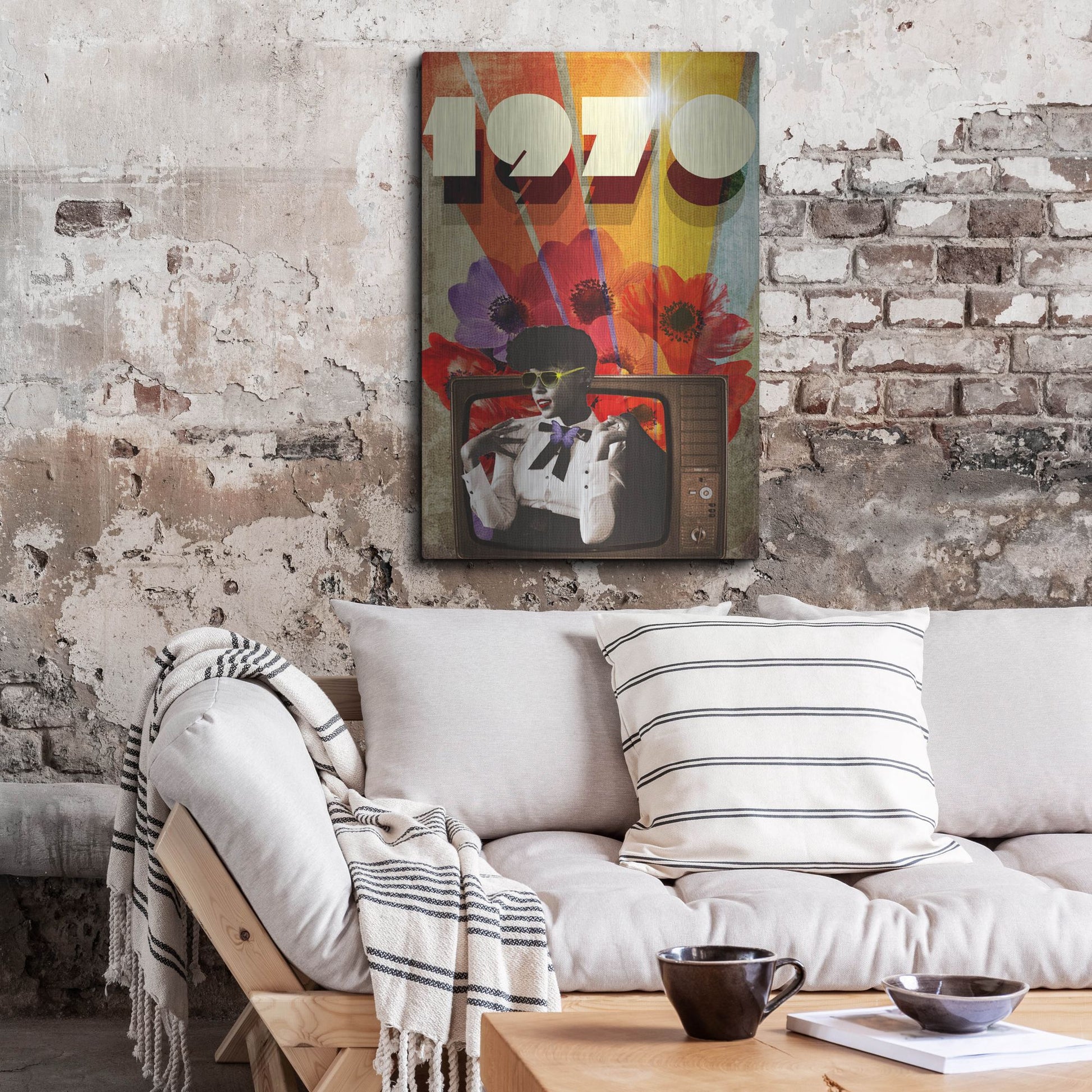 Luxe Metal Art '1970' by Elo Marc, Metal Wall Art,24x36