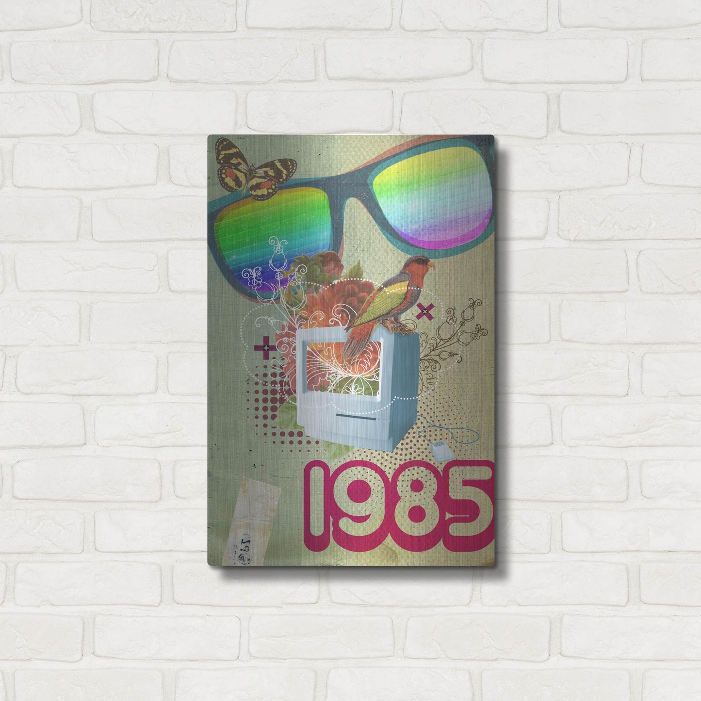 Luxe Metal Art '1985' by Elo Marc, Metal Wall Art,16x24