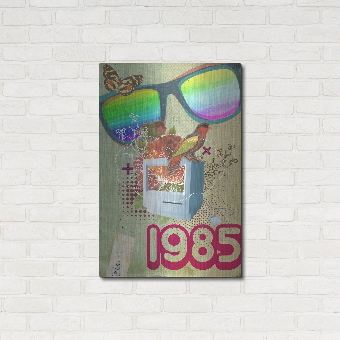 Luxe Metal Art '1985' by Elo Marc, Metal Wall Art,24x36