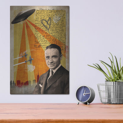 Luxe Metal Art 'Abducted' by Elo Marc, Metal Wall Art,12x16
