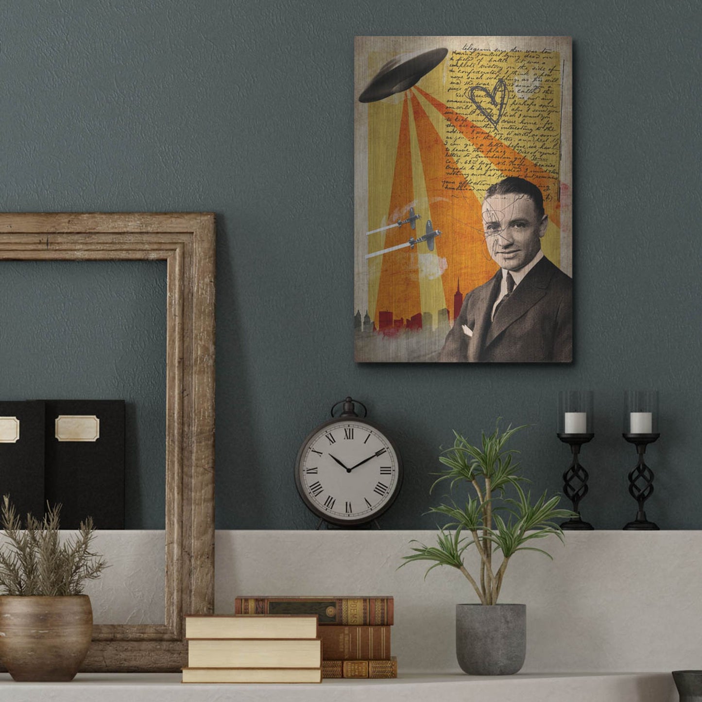 Luxe Metal Art 'Abducted' by Elo Marc, Metal Wall Art,12x16