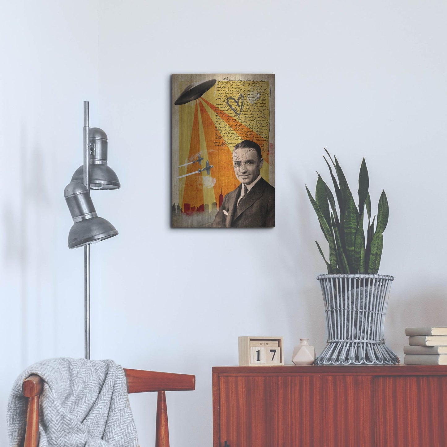 Luxe Metal Art 'Abducted' by Elo Marc, Metal Wall Art,16x24