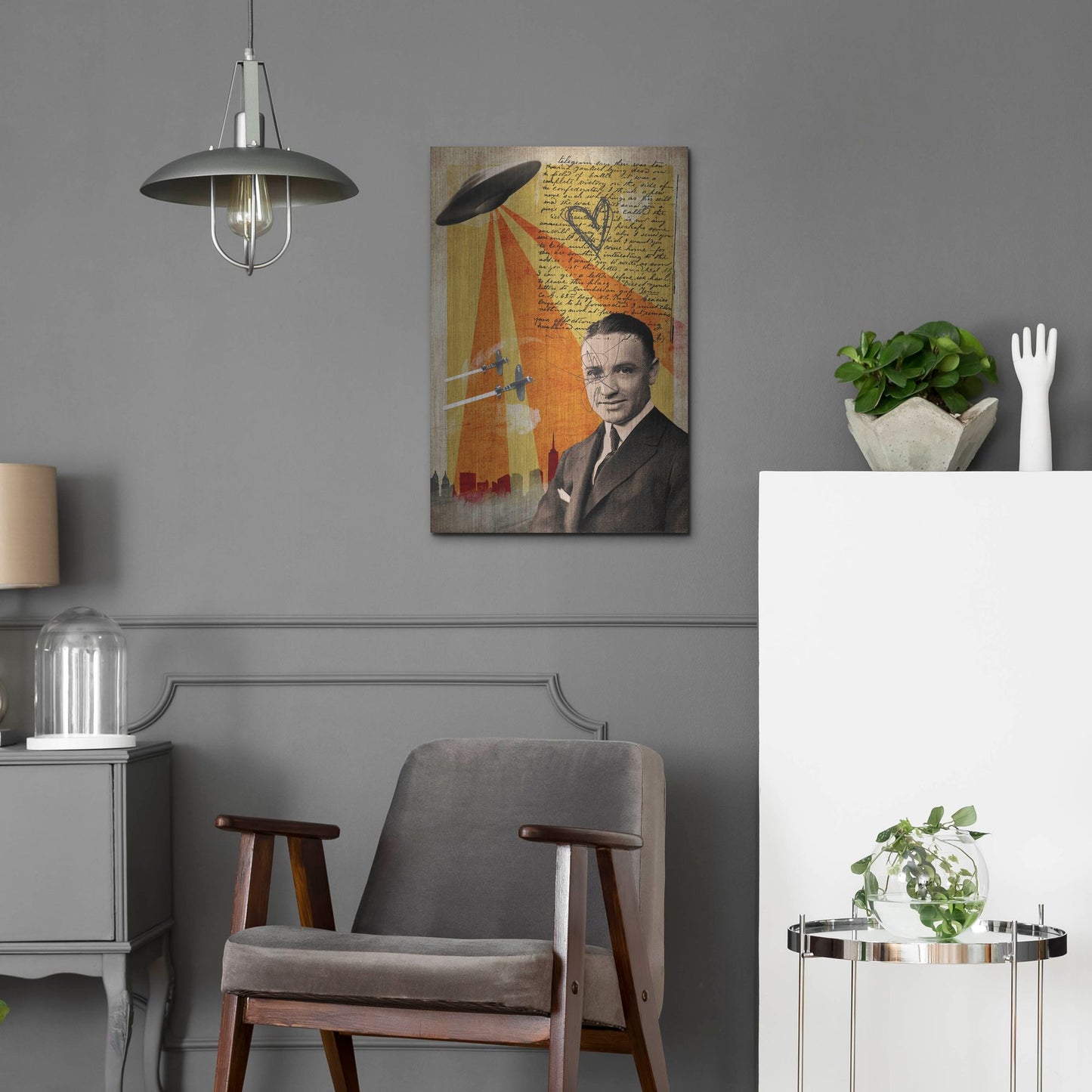 Luxe Metal Art 'Abducted' by Elo Marc, Metal Wall Art,16x24