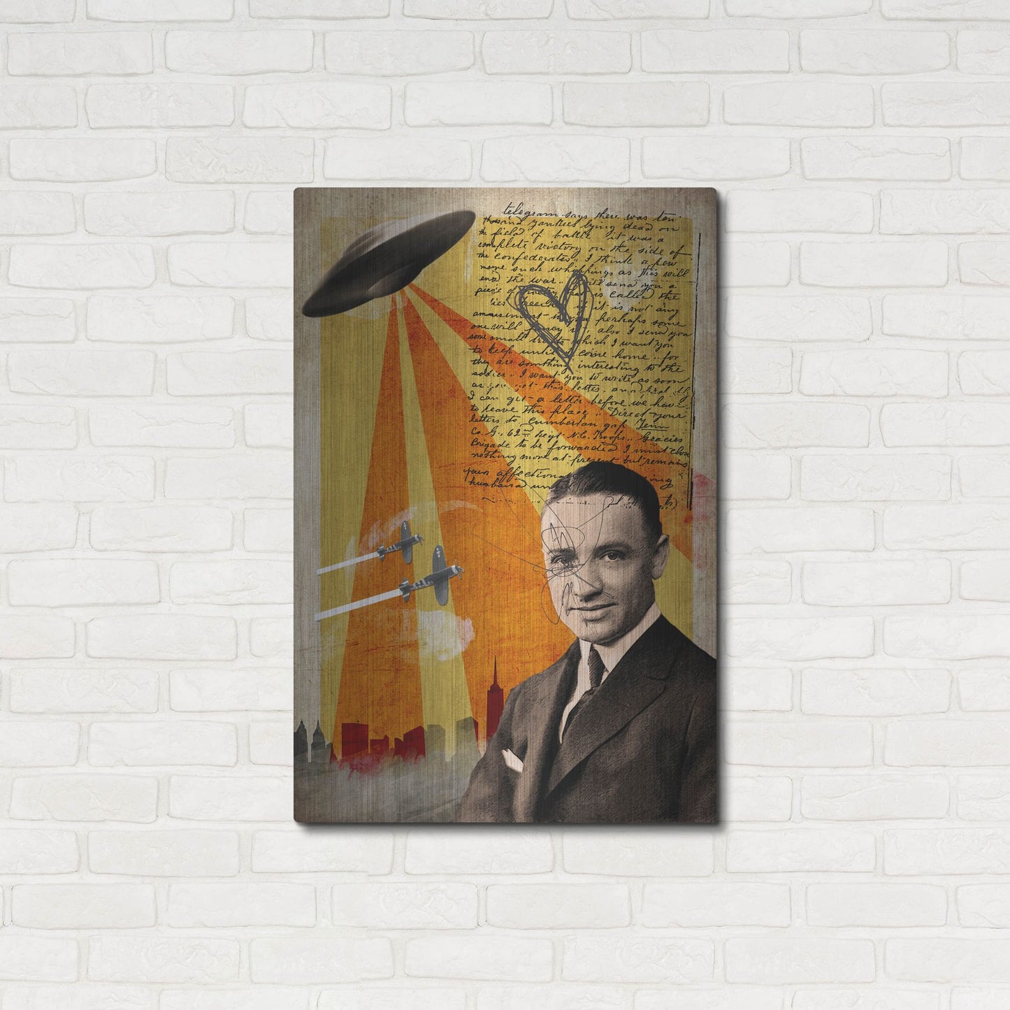 Luxe Metal Art 'Abducted' by Elo Marc, Metal Wall Art,24x36