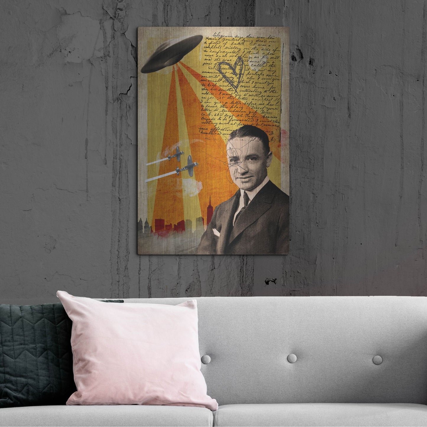 Luxe Metal Art 'Abducted' by Elo Marc, Metal Wall Art,24x36