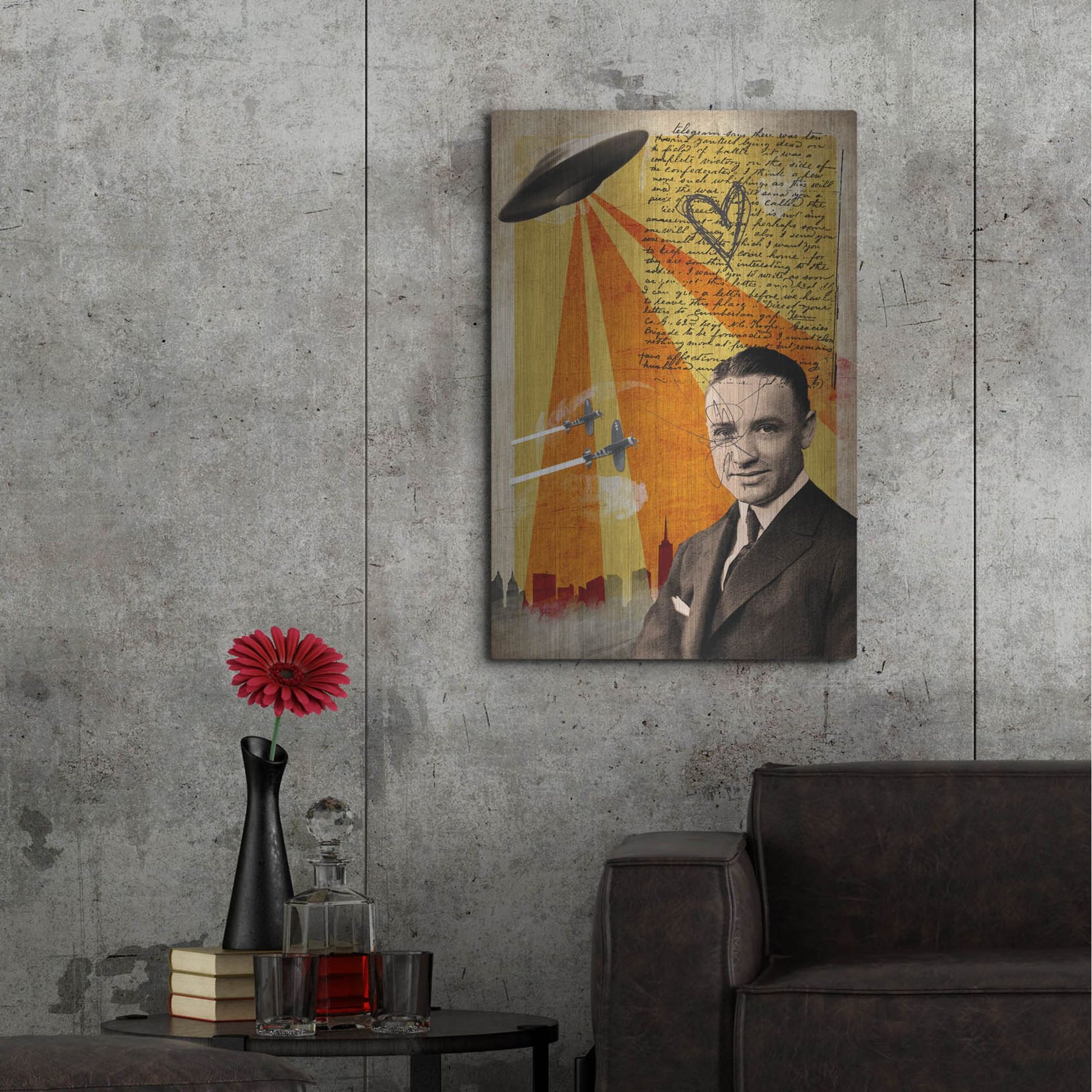Luxe Metal Art 'Abducted' by Elo Marc, Metal Wall Art,24x36