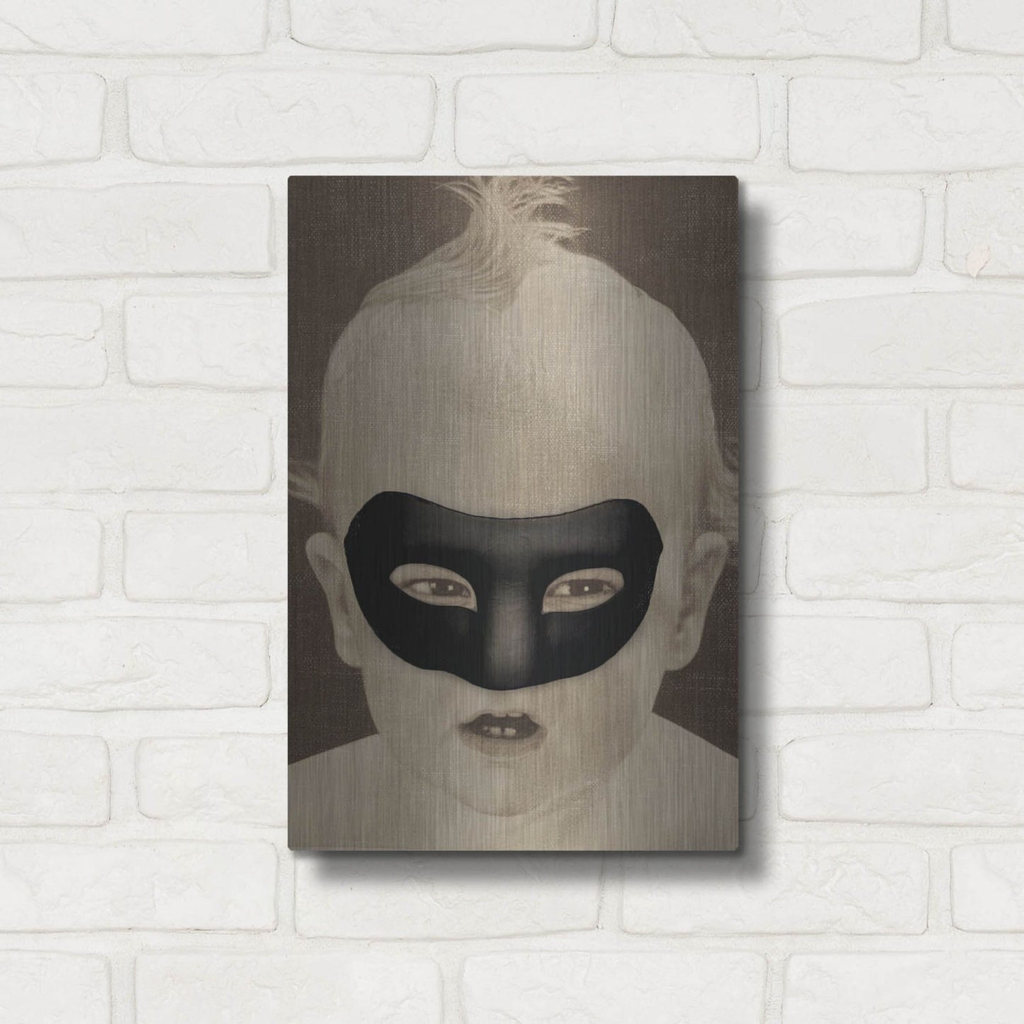 Luxe Metal Art 'Baby Hero' by Elo Marc, Metal Wall Art,12x16