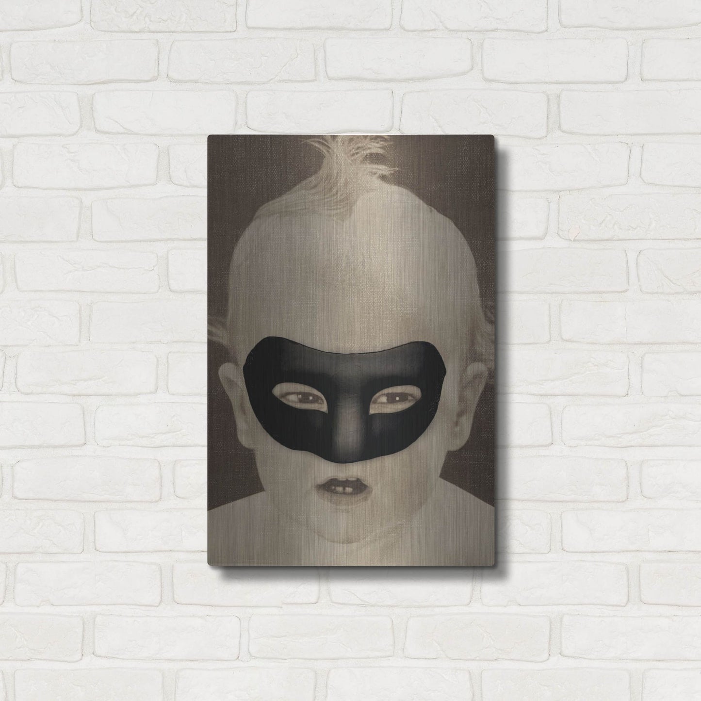 Luxe Metal Art 'Baby Hero' by Elo Marc, Metal Wall Art,16x24