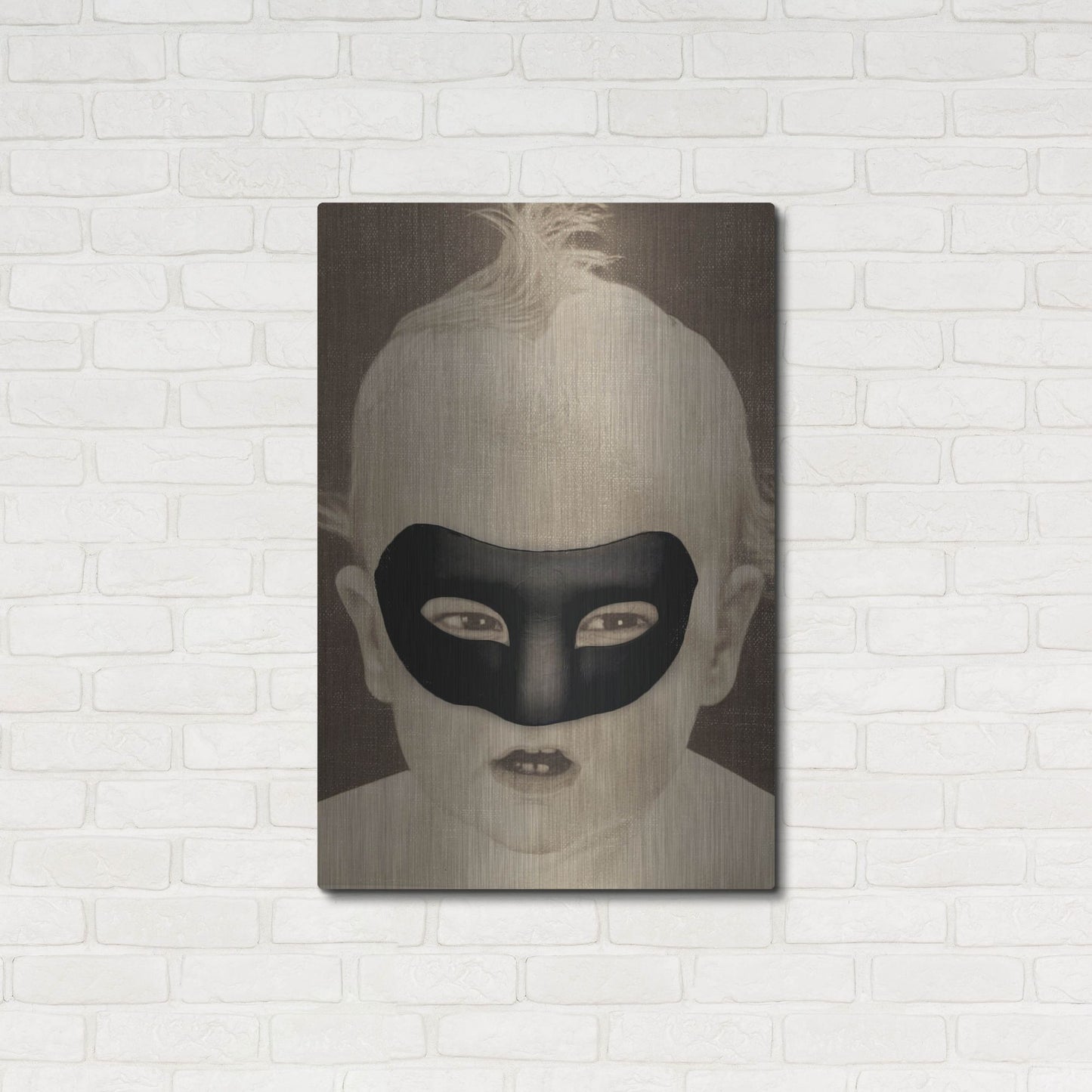 Luxe Metal Art 'Baby Hero' by Elo Marc, Metal Wall Art,24x36
