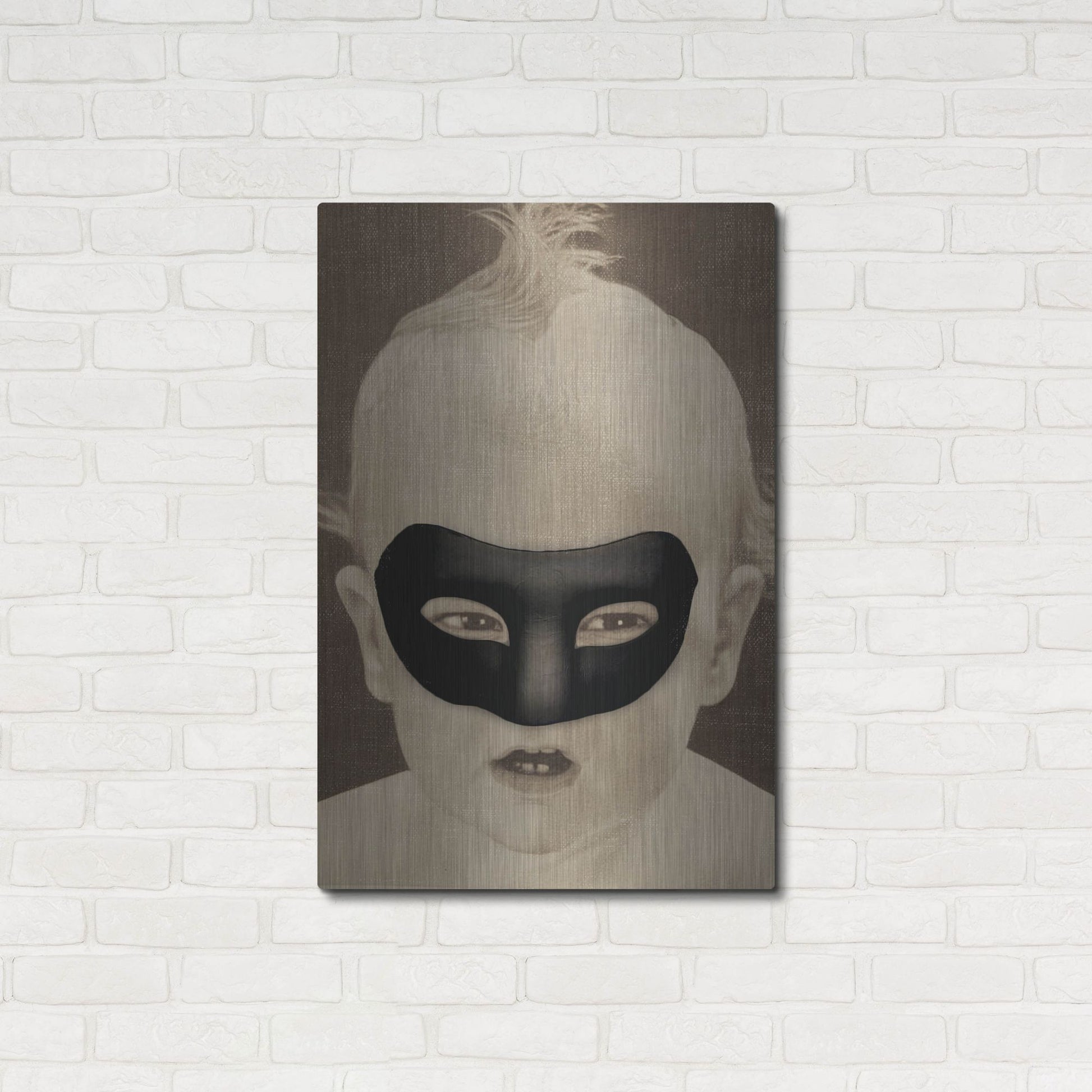 Luxe Metal Art 'Baby Hero' by Elo Marc, Metal Wall Art,24x36