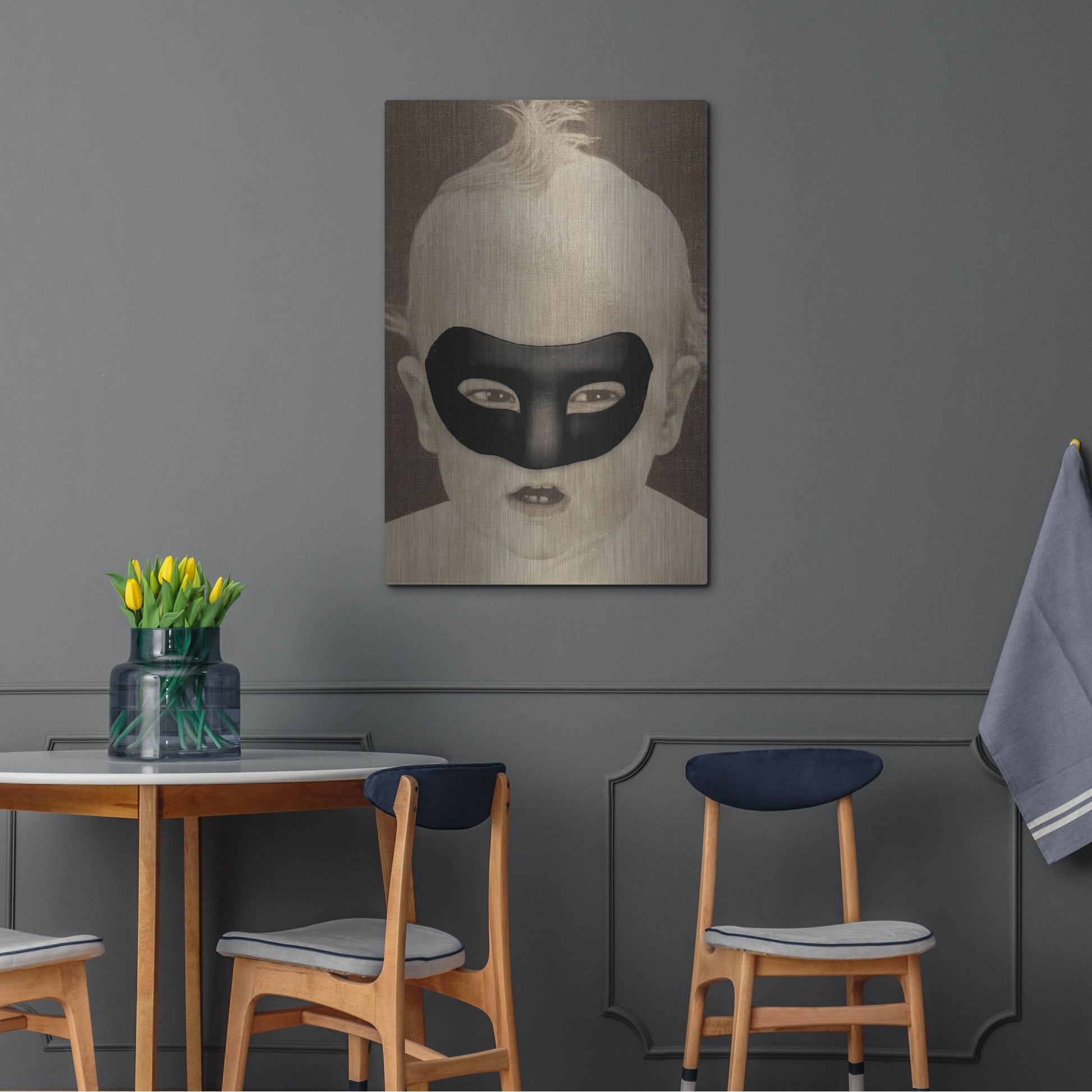 Luxe Metal Art 'Baby Hero' by Elo Marc, Metal Wall Art,24x36