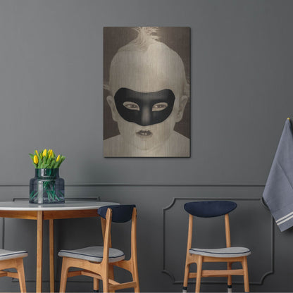 Luxe Metal Art 'Baby Hero' by Elo Marc, Metal Wall Art,24x36