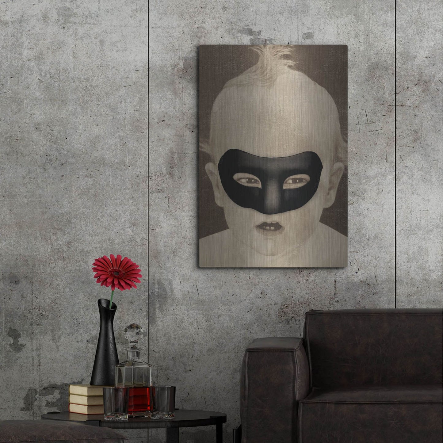 Luxe Metal Art 'Baby Hero' by Elo Marc, Metal Wall Art,24x36