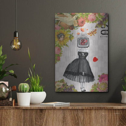 Luxe Metal Art 'Candy Girl' by Elo Marc, Metal Wall Art,12x16