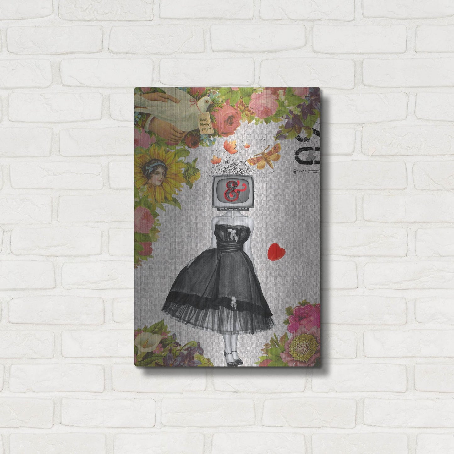 Luxe Metal Art 'Candy Girl' by Elo Marc, Metal Wall Art,16x24