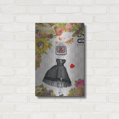 Luxe Metal Art 'Candy Girl' by Elo Marc, Metal Wall Art,16x24