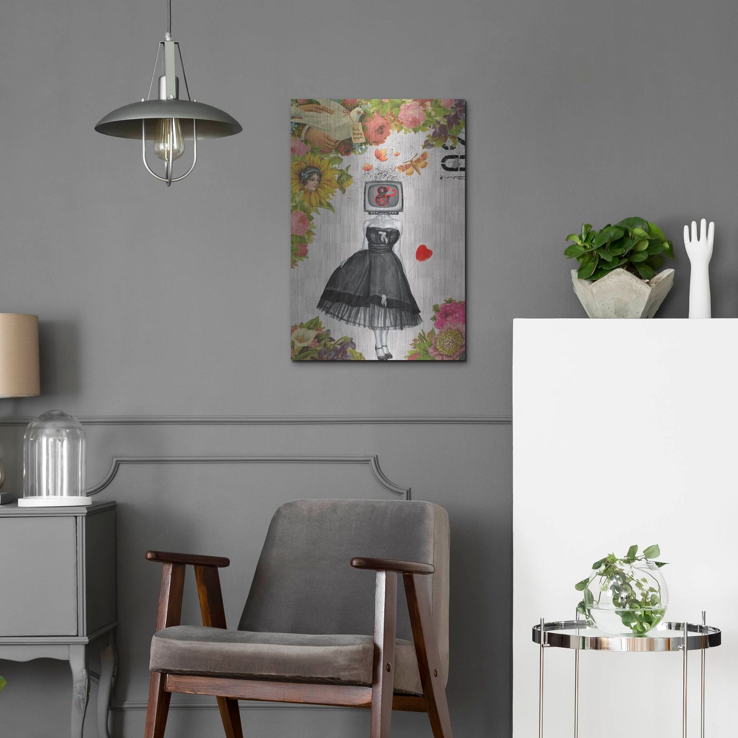 Luxe Metal Art 'Candy Girl' by Elo Marc, Metal Wall Art,16x24