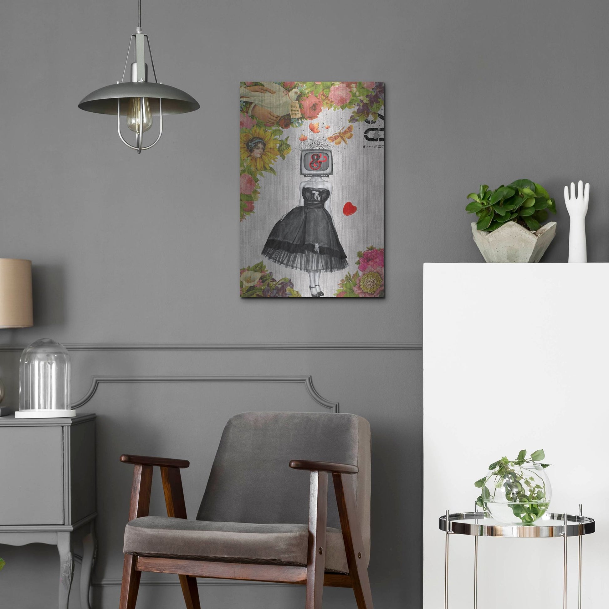 Luxe Metal Art 'Candy Girl' by Elo Marc, Metal Wall Art,16x24