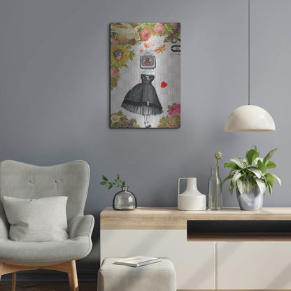 Luxe Metal Art 'Candy Girl' by Elo Marc, Metal Wall Art,16x24