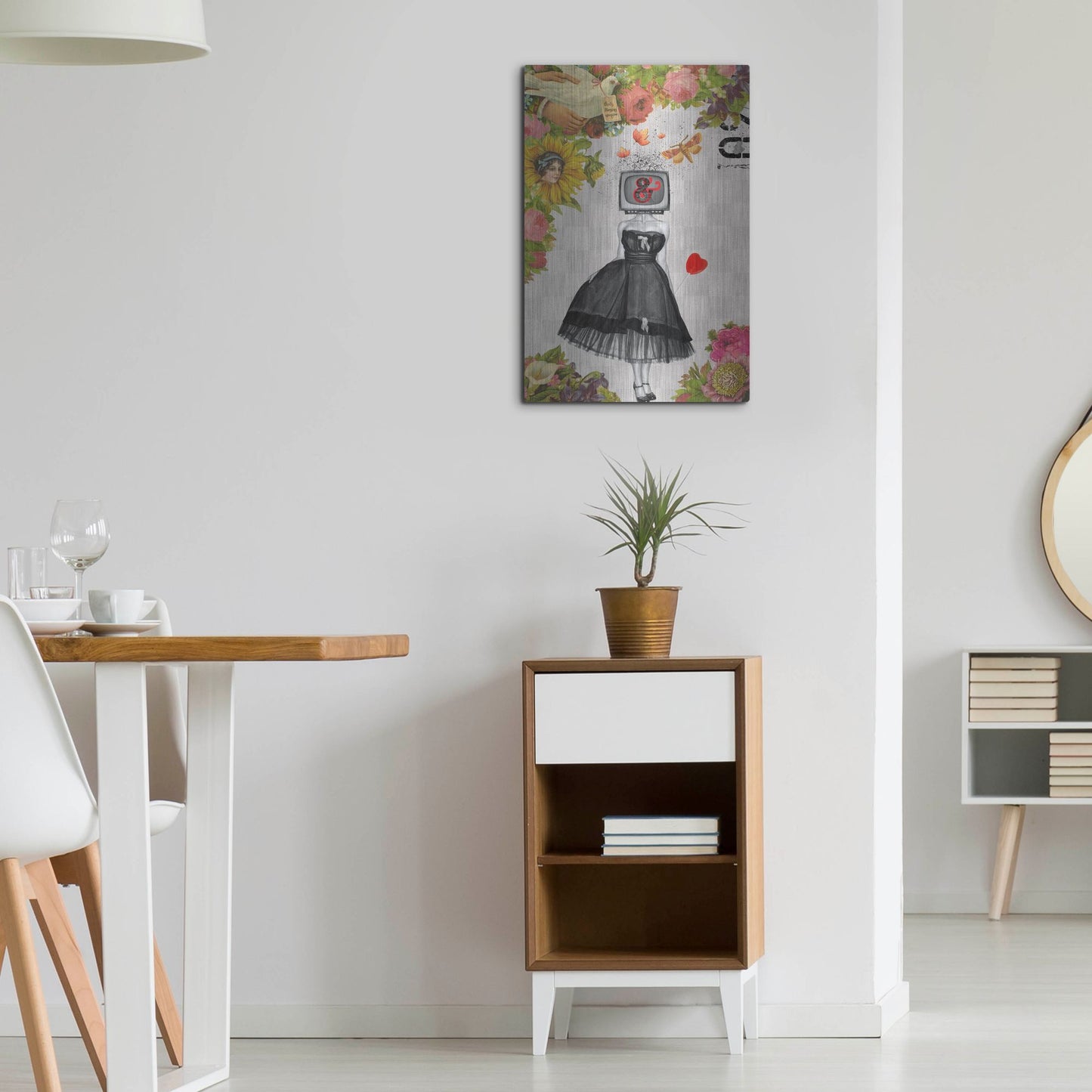 Luxe Metal Art 'Candy Girl' by Elo Marc, Metal Wall Art,16x24