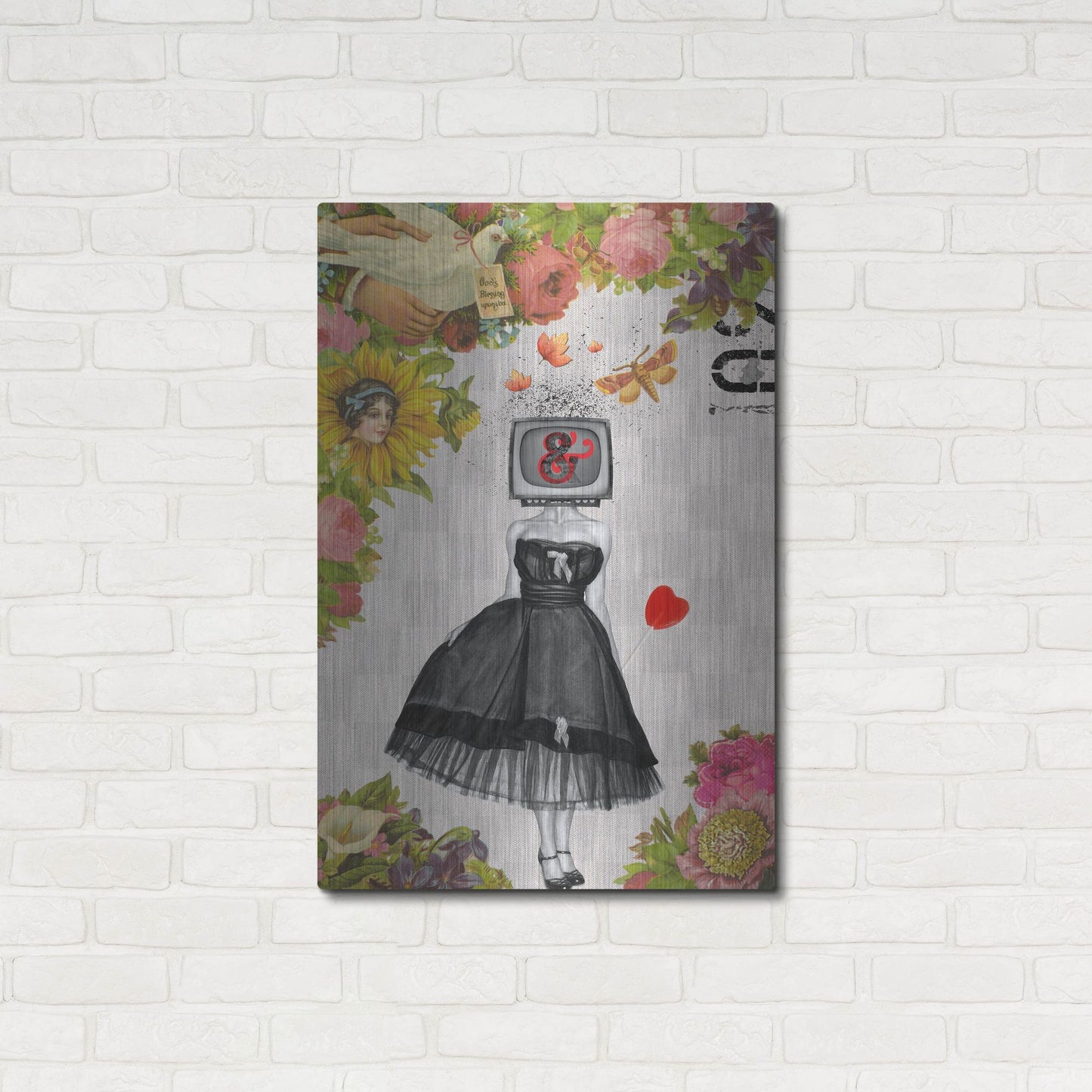 Luxe Metal Art 'Candy Girl' by Elo Marc, Metal Wall Art,24x36