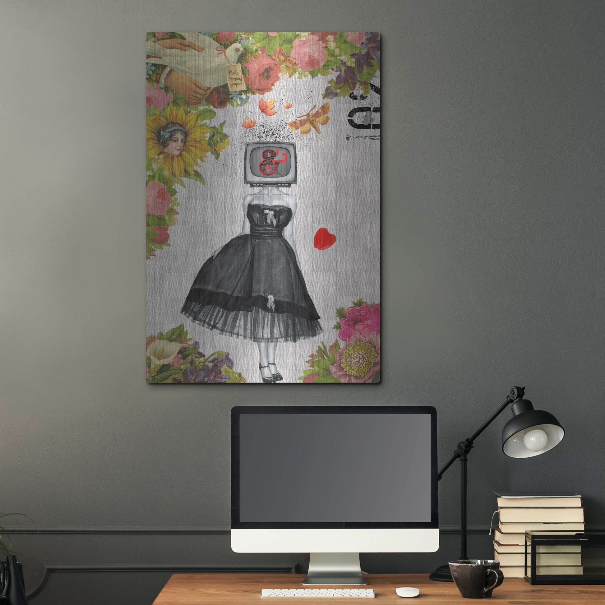 Luxe Metal Art 'Candy Girl' by Elo Marc, Metal Wall Art,24x36