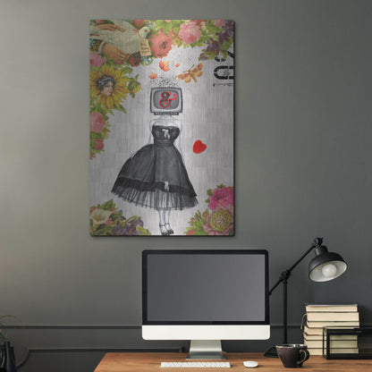 Luxe Metal Art 'Candy Girl' by Elo Marc, Metal Wall Art,24x36