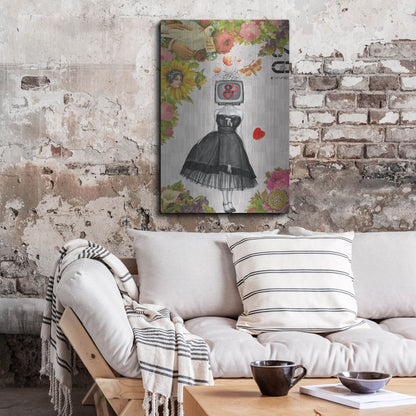 Luxe Metal Art 'Candy Girl' by Elo Marc, Metal Wall Art,24x36